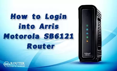 login into arris motorola sb6121 router