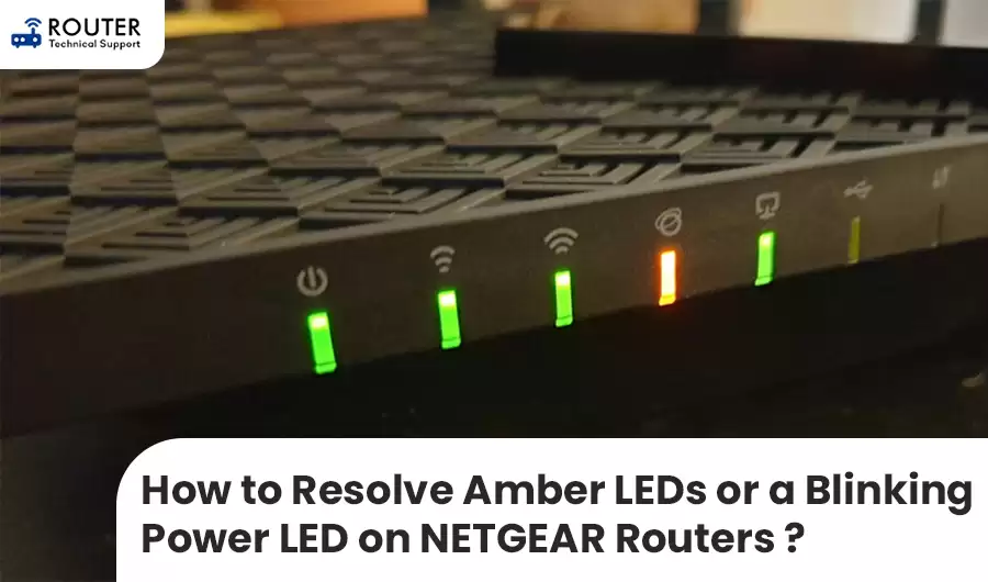 Netgear router power light blinking patterns amber white slow fast