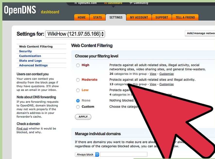 How to whitelist a website arris modem denvertide