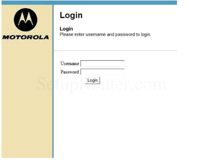 motorola modem login