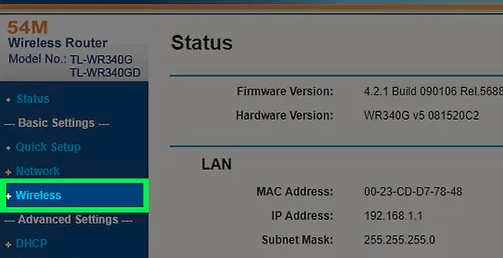 tp link wireless router wifi password setup