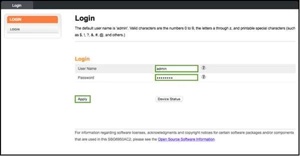 Enter the login Details