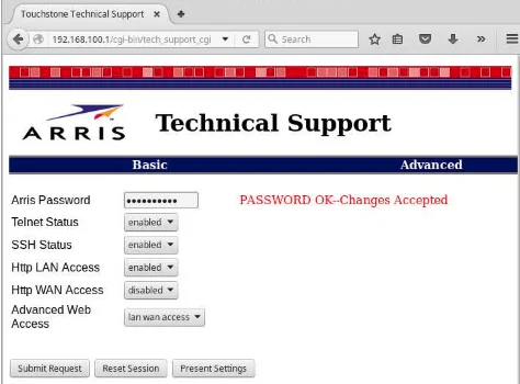 Change Default Login Details