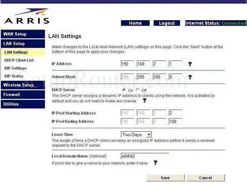 Disturb panel Mixed How to Change Arris Router IP Address | Router Technical Support