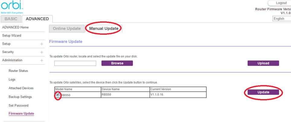 Upgrade Firmware on Orbi Router Using orbilogin.com: