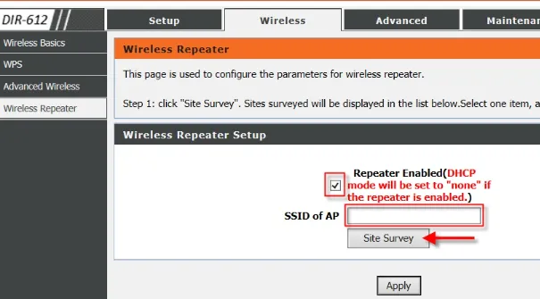 Setup Repeater Mode On My DIR-612 Router